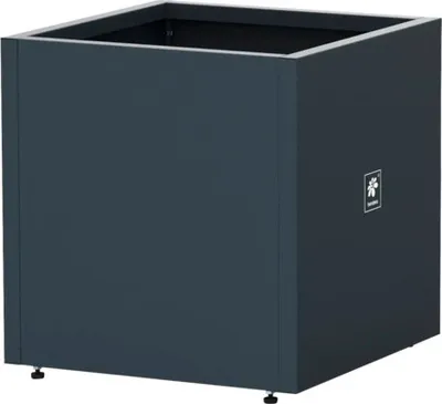 Zdjęcie produktu dla Metalowy doniczka w kształcie sześcianu, stojący, stal, antracytowy, sześcian, do użytku zewnętrznego
