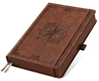 Produktbild von Notizbuch A5 Liniert, 320 Seiten, 100g/m² Papier, Braun, Kunstleder Hardcover