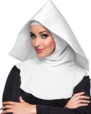 A woman wearing a nun's habit and headwear.