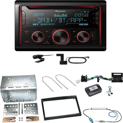 Produktbild von Pioneer FH-S820DAB DAB+ Bluetooth USB Einbauset für Citroen C2 C3 Berlingo Jumpy