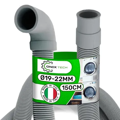 Ablaufschlauch für Waschmaschine & Spüler, 1,5 m, grau