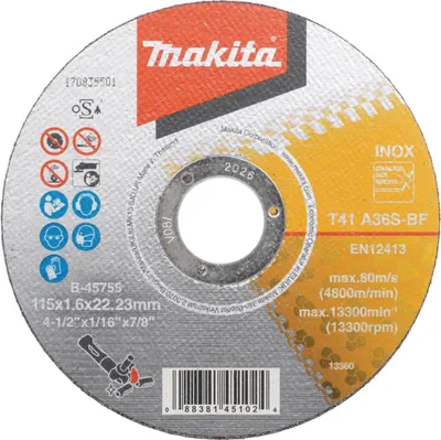 Produktbild von Makita Trennscheibe 1 Stk. - 115 mm - 22,23 mm - 1,6 mm - A36S