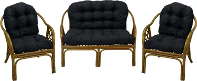 Immagine prodotto di AMPO Cuscino per set Bahama in rattan, sedia in rattan, cuscino per panca da giardino in rattan