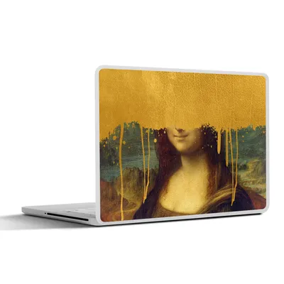Produktbild von MuchoWow® Laptop Aufkleber Sticker Cover Mona Lisa - Gold - Da Vinci 30x21 cm - Sticker für Laptop - Selbstklebend