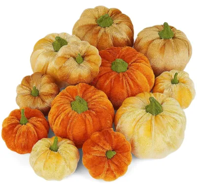 Image de Solidchoice - Coffret de 12 petites citrouilles décoratives pour l'automne