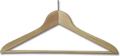 Image de Cintre Osiris Barre à pantalons Hêtre verni, largeur : 450 mm