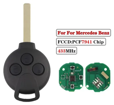 Obrázok produktu pre Diaľkové ovládanie Smart Key, 3 tlačidlá, transpondérový čip 433 MHz, diaľkový ovládač