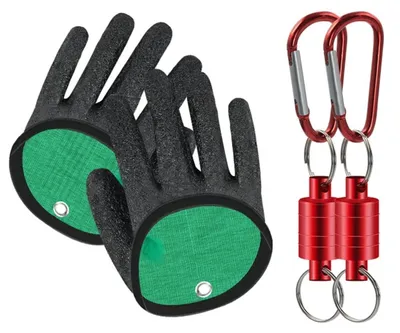 Image de Gants de pêche résistants aux morsures - Imperméables - Antidérapants - Résistants aux perforations - Avec fermeture magnétique - Pour la pêche au gros - Gants de pêche