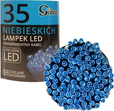 Image de Guirlande lumineuse de Noël à LED bleues, fonctionnant sur piles - Éclairage décoratif pour les fêtes