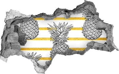 Produktbild von Selbstklebender Loch-3D-Aufkleber 95x73 cm Streifen aus Ananas