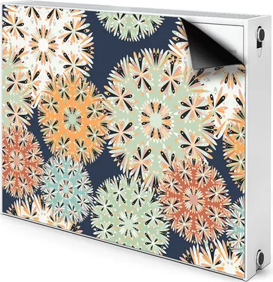 Obrázek produktu pro Magnet na radiátor Magnetická podložka Kryt radiátoru Kryt radiátoru topení 90x60 cm - Barevné mandaly