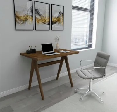 Produktbild von Designer Dunkelbrauner Computertisch Designer Arbeitszimmer Einrichtung
