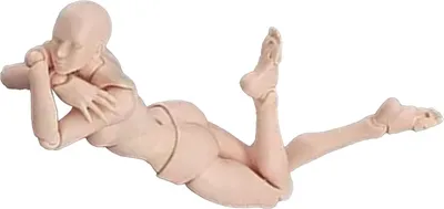 Produktbild von Bewegliche Schaufensterpuppe, anpassbarer Actionfigurenkörper, Zeichnungsmodell für Skizzen und Malerei (Frau), langlebig aus PVC
