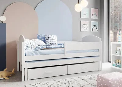 Obrázek produktu pro Rozkládací postel s úložným prostorem 90x200 BASLINA - bílá
