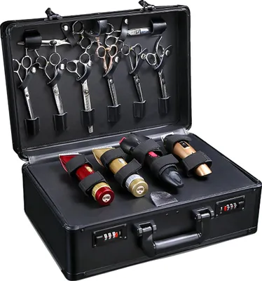 Image de Matériel de coiffure, design portable, usage professionnel, noir