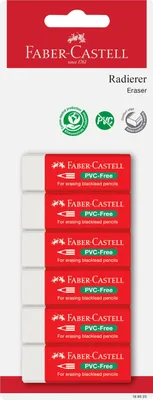 Produktbild von Faber-Castell 189525, Weiß, Erwachsene & Kinder, Sichtverpackung, 6 Stück(e), PVC
