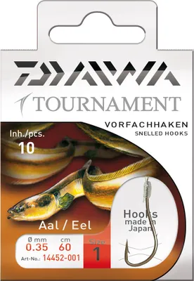 Produktbild von Daiwa Tournament Aalhaken Gr. 8 Gebundene Vorfachhaken