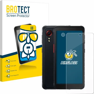Produktbild von BROTECT Schutzglas für Samsung Galaxy XCover 5 Enterprise Edition (Display+Kamera) Schutzfolie Panzer Folie Glas Display Schutz klar
