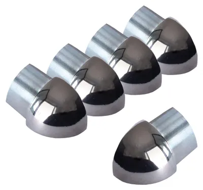 Produktbild von Dalsys 5x Außeneck für Fliesenschiene 10mm Viertelkreisprofil Edelstahl Poliert, Fliesenprofil