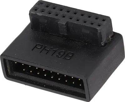 Image de Adaptateur USB 3.0 90�� Circuit imprimé multicouche Installation facile Adaptateur d'alimentation 19/20PinPH19B