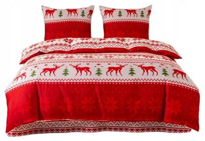 Produktbild von Baumwolle world Weihnachtsbettwäsche 220x200 Norwegermotiv
