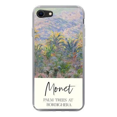 Produktbild von MuchoWow® Handyhülle Schutzhülle Hülle für iPhone 8 Monet - Kunst - Palmen in Bordighera Silikon Softcase Handy Hülle - Schutzhaube