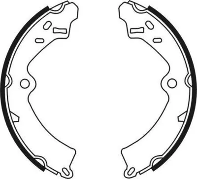 Produktbild von ABE Bremsbackensatz Trommelbremse Hinten für SUZUKI Samurai SUV (SJ) C08006ABE
