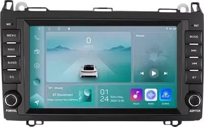 Immagine prodotto di Autoradio con Bluetooth – CarPlay – Per Mercedes-Benz B200 / Sprinter W906 / Viano / Vito W639 / Classe A/B W169/W245 (2004-2012) – Adatto per Apple e Android – Stereo – Sistema di navigazione auto – 1 GB 32 GB