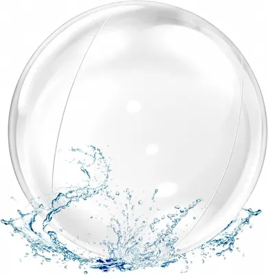 Imagen del producto de Pelota de agua inflable, transparente, de 28 cm, resistente, ideal para niños y juegos acuáticos