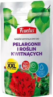 Zdjęcie produktu dla Nawóz do pelargonii i roślin kwitnących FRUCTUS 250g