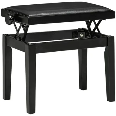 Immagine prodotto di Panca per pianoforte - Panca regolabile | Colore: Nero | Dimensioni: 63x33x45-56 cm