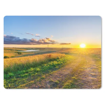 Produktbild von MuchoWow® Mauspad Mousepad Sonne - Natur - Landschaft 23x19 cm - Mousepads - Maus Mat - Pad - Mausunterlage - Schreibtischunterlage - Mauspad