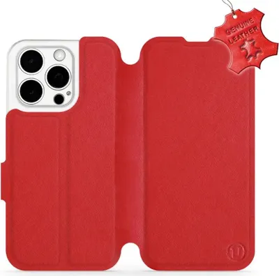 Produktbild von Echtleder Handyhülle für iPhone 15 Pro, Mobiwear Leather, Rot
