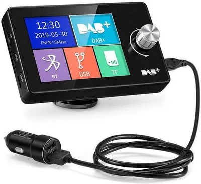 Obrázek produktu pro 2,8" adaptér do autorádia s Bluetooth a FM přijímačem, černý