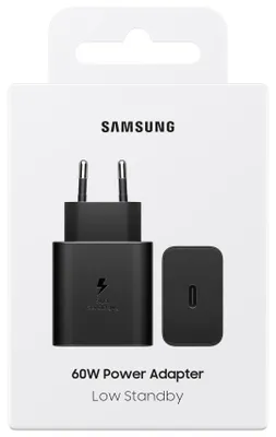 Immagine prodotto di Caricabatterie originale Samsung Fast Charger EP-T6010NBEGWW, 60W, USB-C, Nero