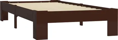 Produktbild von vidaXL Massivholzbett Dunkelbraun Kiefer 90x200 cm