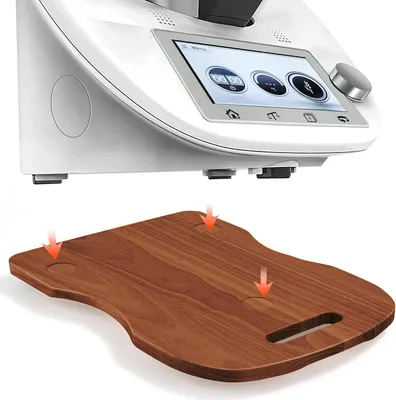 Productafbeelding van Glijplaat voor Thermomix TM6, glijplaat met wielen voor Thermomix TM6, wielenplaat voor Thermomix TM6, 360° draaibare glijder voor Thermomix TM6, lichtlopend