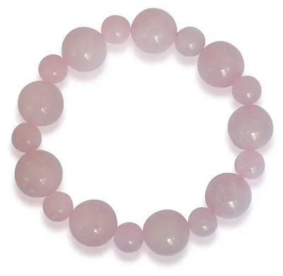 Obrázok produktu pre Náramok Vifaleno Rosenquarz, prírodný ruženín, 12 mm, 6 mm