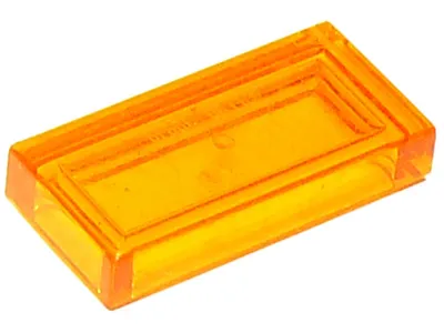 Produktbild von Lego® 1x2 Fliesen 3069 - 50 Stück Trans - Orange