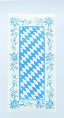 Produktbild von Airlaid Besteckserviette Bayern 40 x 40 cm, 75 Stück - Mank - Blau-Weiß Rauten