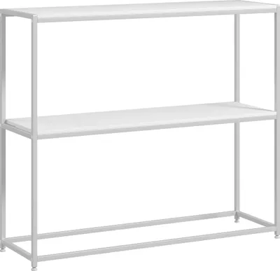 Image de Console - Table d'entrée - Plateau ouvert - Dimensions 100×30×87 cm - Montage nécessaire - Blanc