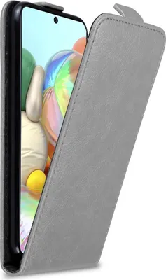 Produktbild von Cadorabo Hülle für Samsung Galaxy A71 4G Schutz Hülle in Grau Flip Etui Handyhülle Case Cover