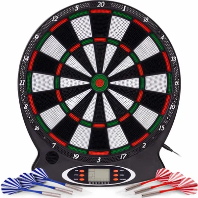 Obrázek produktu pro Elektronická šipková sada, 38 cm, 18 her, 6 šipek