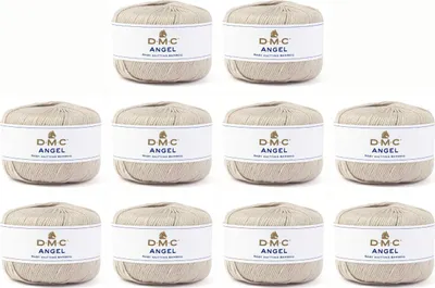 Obrázok produktu pre 10x DMC Angel – kvalitná priadza z 80 % viskózy a 20 % vlny, 8101, (farba 91)