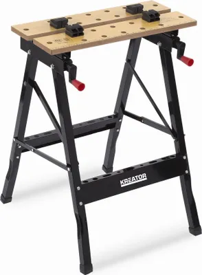 Zdjęcie produktu dla Składany stalowy stół warsztatowy Kreator - nośność 100 kg 560x220x750 mm