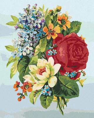Produktbild von Diamondi - Diamond painting - COLLAGE BLUMEN, 40X50 cm, mit Keilrahmen (bereits gespannt)