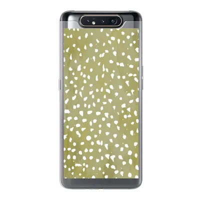 Produktbild von MuchoWow® Handyhülle Schutzhülle Hülle für Samsung Galaxy A80 Polka dots - Weiß - Grün Silikon Softcase Handy Hülle - Schutzdeckel