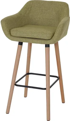 Obrázek produktu pro Barová stolička Malmö T381, barová stolička s certifikátem MVG  textil, světle zelená