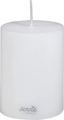 Produktbild von Stumpenkerze Weiß, Ø 70 x 100 mm - Brenndauer ca. 52 Stunden