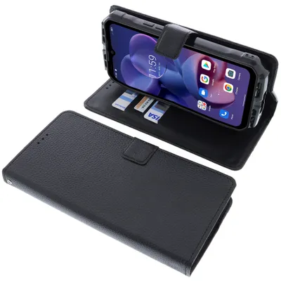 Produktbild von foto-kontor Tasche kompatibel mit Doogee V30 Schutzhülle Book Style schwarz Schutz Hülle Buch
